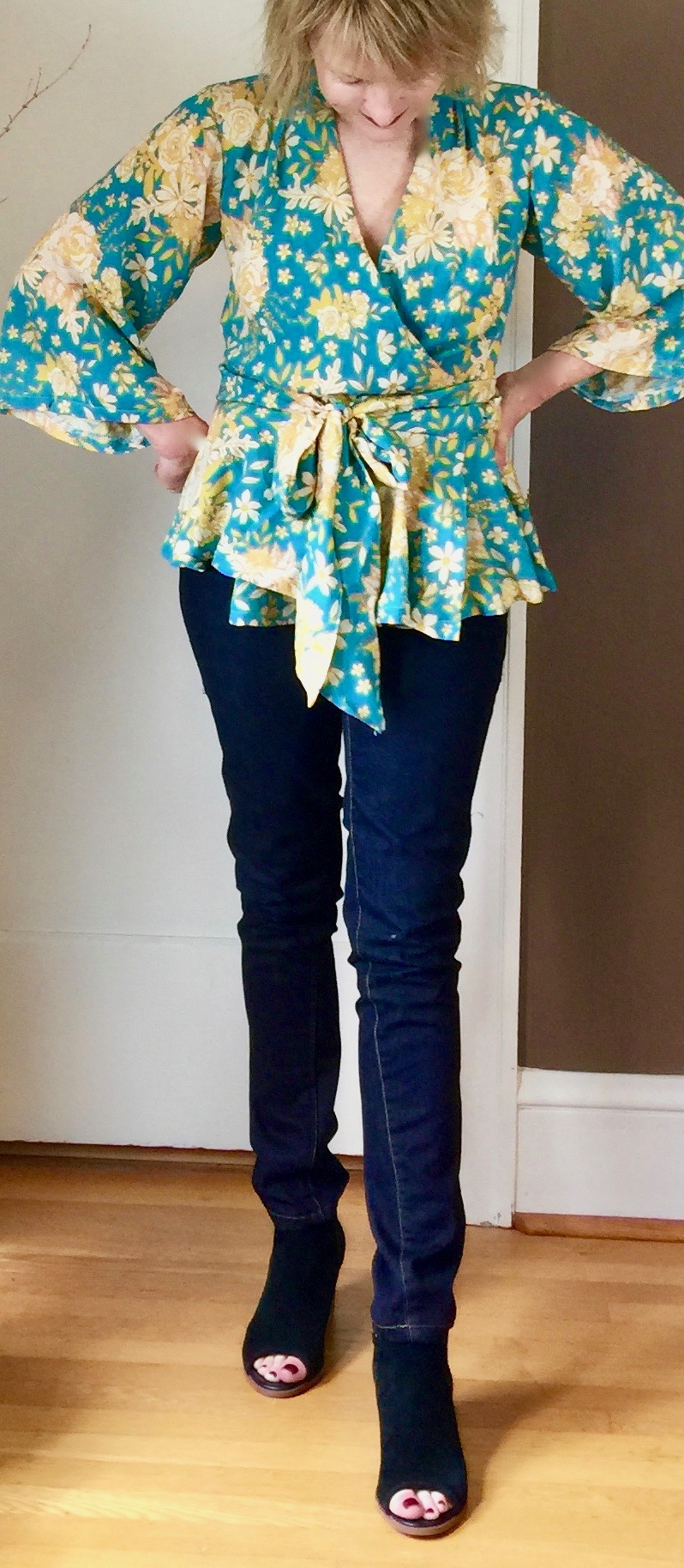 kimono style wrap top